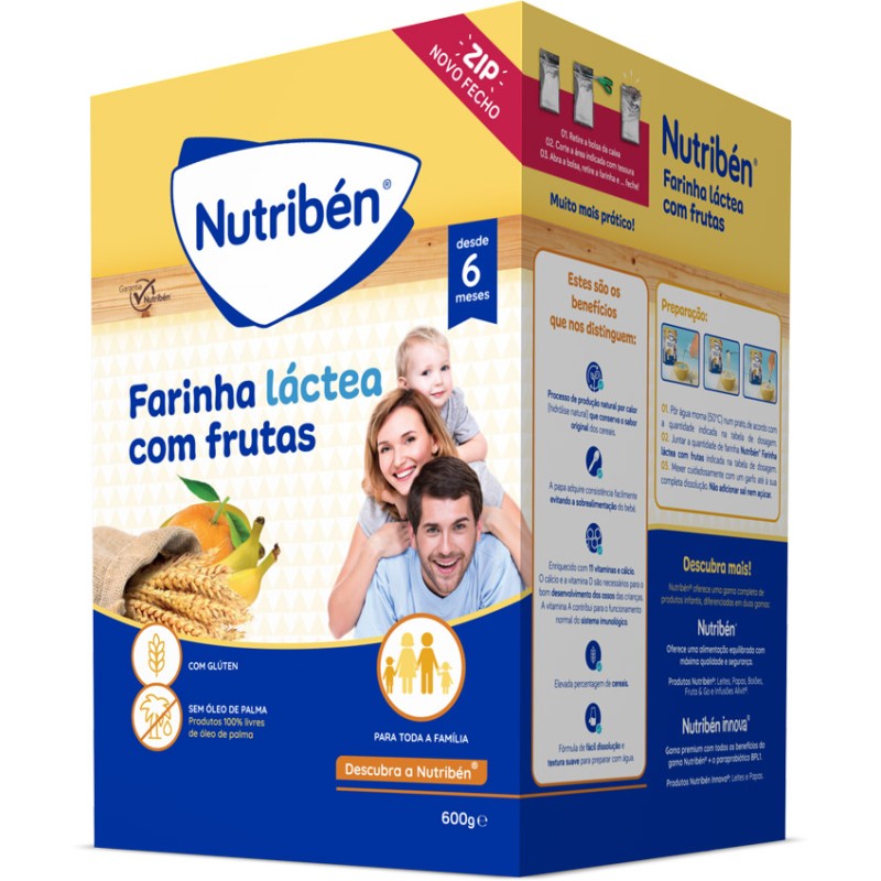 Nutribén Farinha Láctea com Frutas 600g