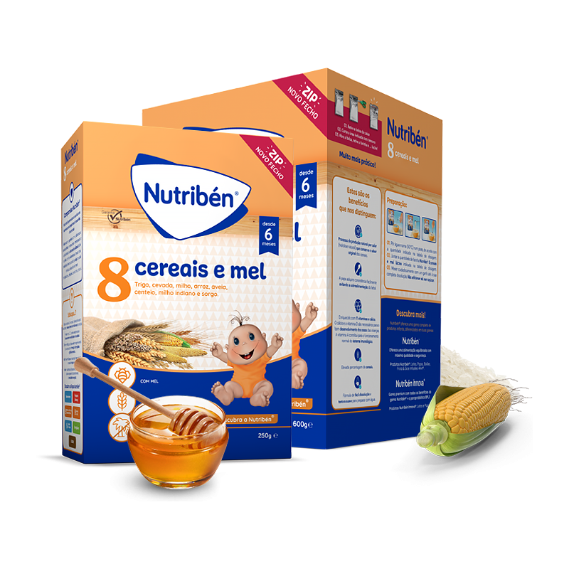 Nutribén Farinha Não Láctea 8 Cereais e Mel 600g