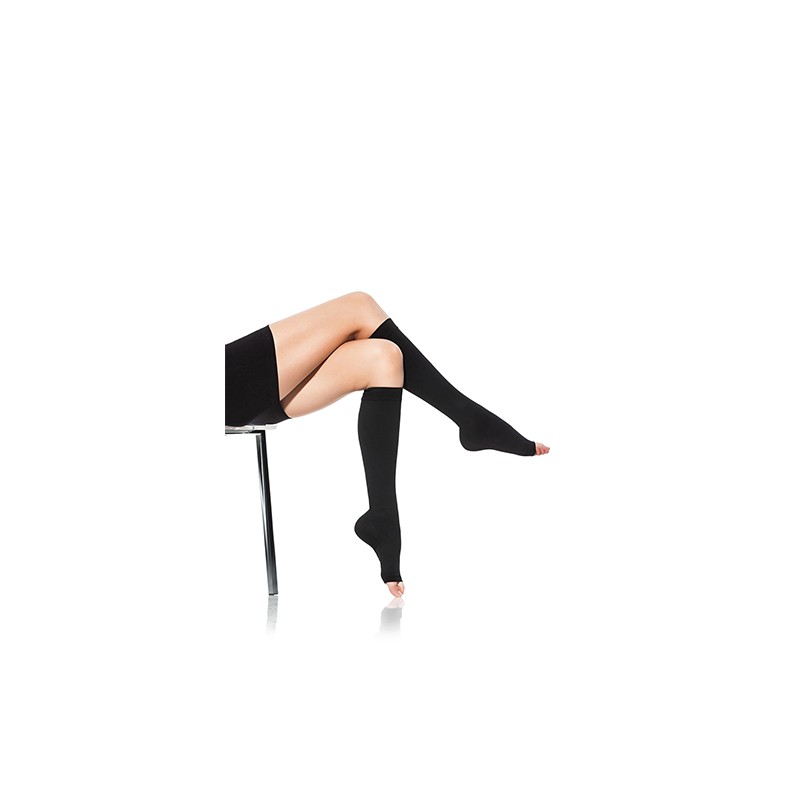 Wwo Meia Terapêutica AD Compressão Grau 2 Fechada - Cor Preto Tam. L