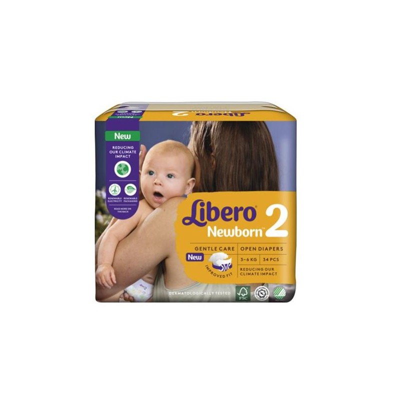 Libero Newborn Fraldas Tam.2 (X34 Unidades)
