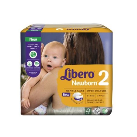 Libero Newborn Fraldas Tam.2 (X34 Unidades)