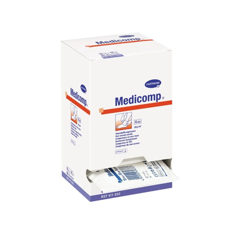 Medicomp Compressas Não Tecido Esterilizadas 10X10cm (x25 Unidades)