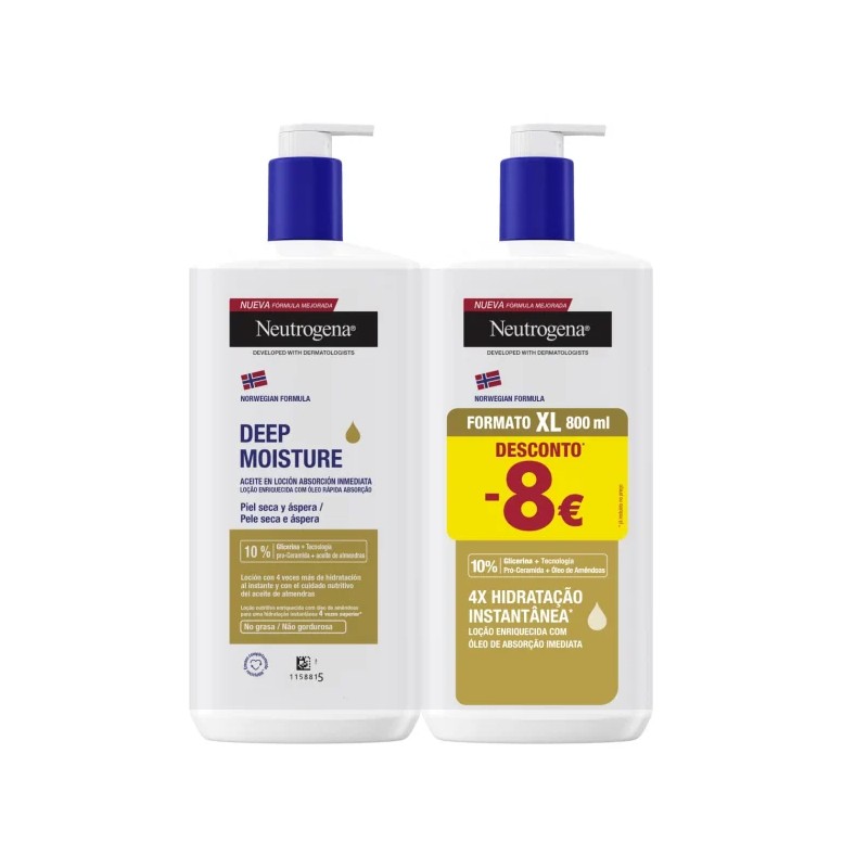 Neutrogena Hidratação Profunda Loção-Óleo – Pack 2x400ml