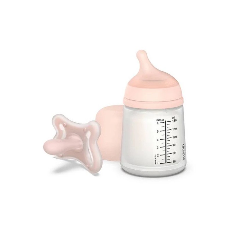 Suavinex ZeroZero Start Set – Biberão 180ml + Chupeta Recém-Nascido – Conjunto Anticólicas
