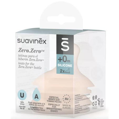Suavinex Zerozero Tetina Silicone Anti-Cólicas (X 2Unidades)