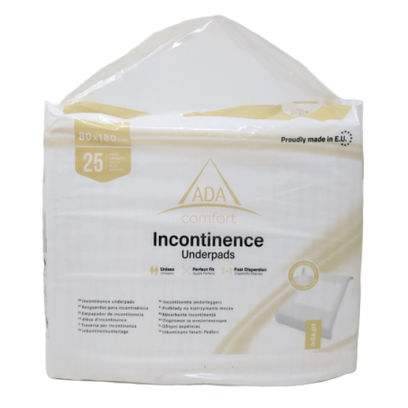 Resguardos para Incontinência ADA COMFORT 80x180cm (25 Unidades)