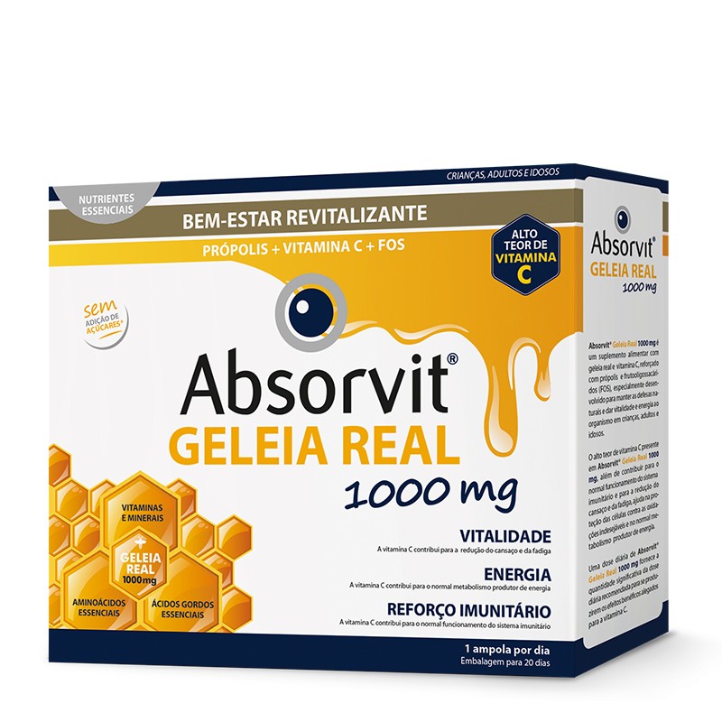 Absorvit Geleia Real Ampolas - 10ml (X20 Unidades)