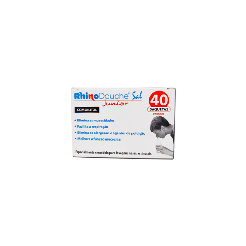 Rhinodouche Sal Júnior Saquetas Lavagem Nasal 2,5g (X40 Unidades)