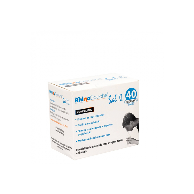 Rhinodouche Sal Saquetas Lavagem Nasal 5g (X40 Unidades)