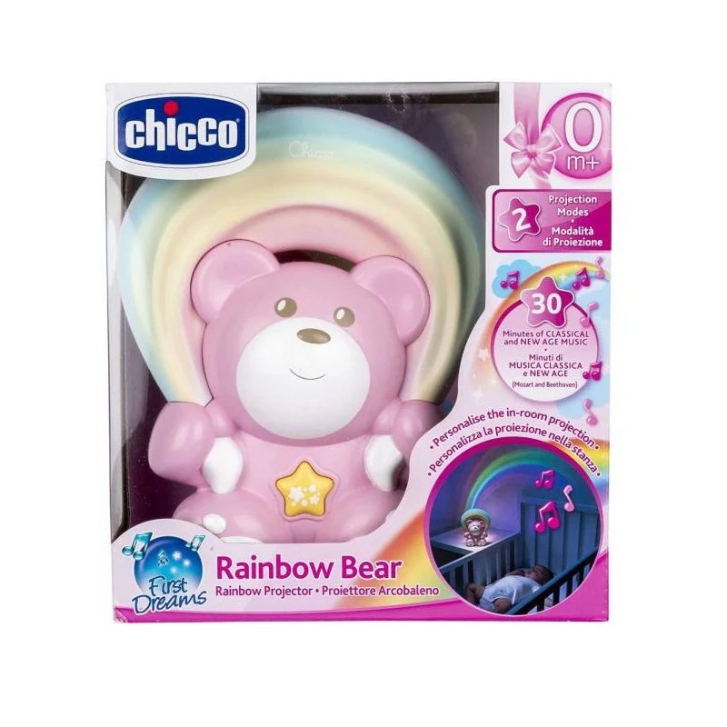 Chicco Rainbow Projetor Ursinho Rosa