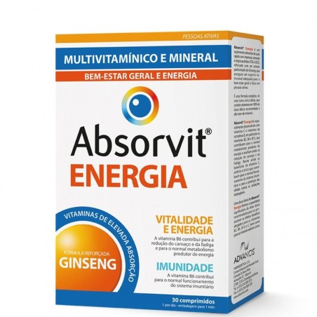 Absorvit Energia 30 Comprimidos