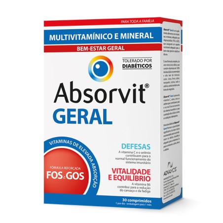 Absorvit Geral 30 Comprimidos