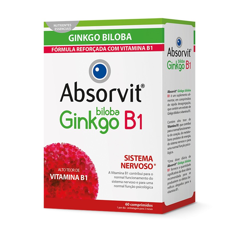 Absorvit Ginkgo +B1 60 Comprimidos