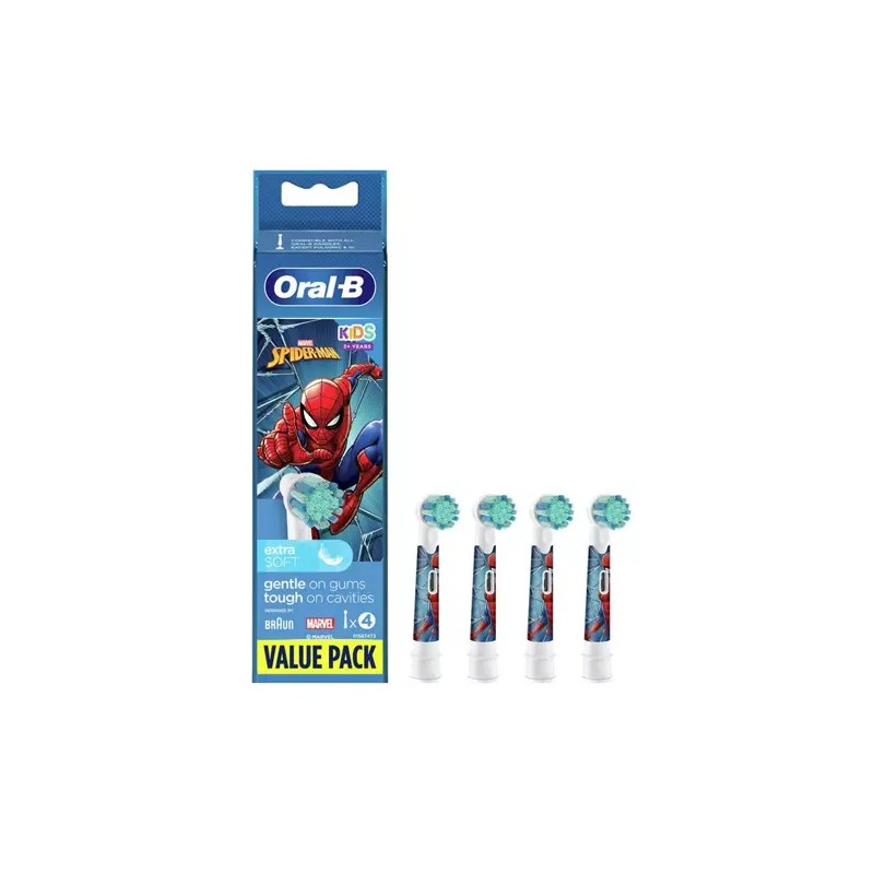 Oral B Kids Spiderman Recarga Escova Elétrica (x4 unidades)