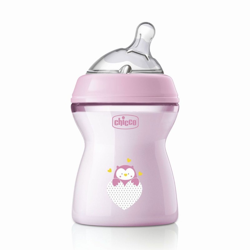Chicco Biberão Natural Feeling Fluxo Médio 2M+ Rosa 250ml