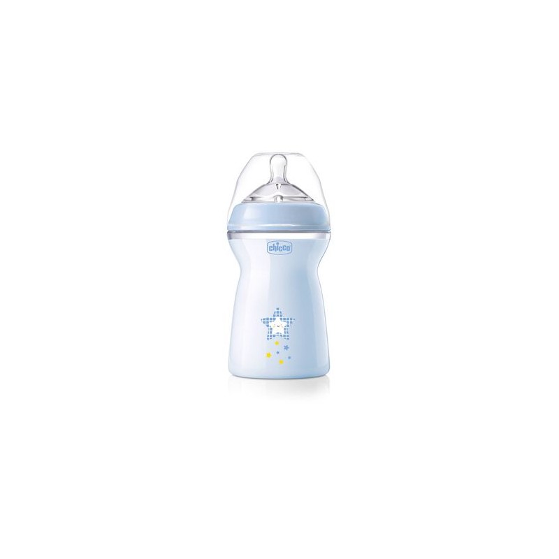 Chicco Biberão Natural Feeling Fluxo Rápido 6M+ Azul 330ml