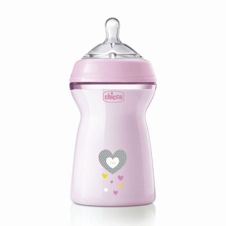 Chicco Biberão Natural Feeling Fluxo Rápido 6M+ Rosa 330ml