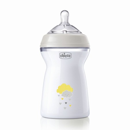 Chicco Biberão Natural Feeling Fluxo Rápido +6M 330ml Cinzento