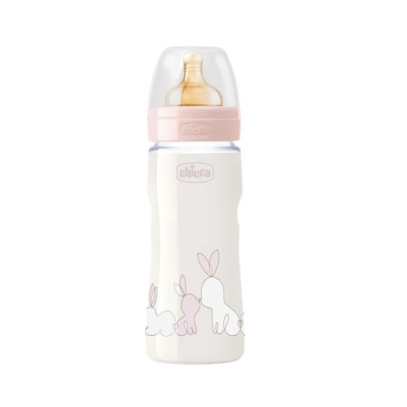 Chicco Biberão Original Touch 4M+ Latex Rosa 330ml