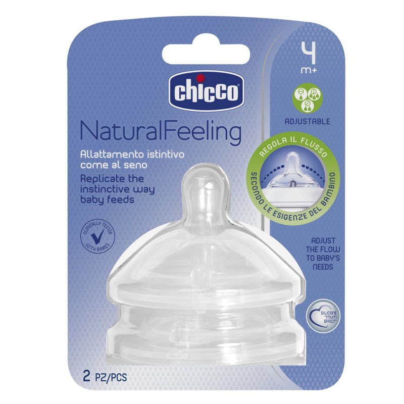Chicco Tetina NaturalFeeling  Fluxo Regulável 4M+ (x2 Unidades)