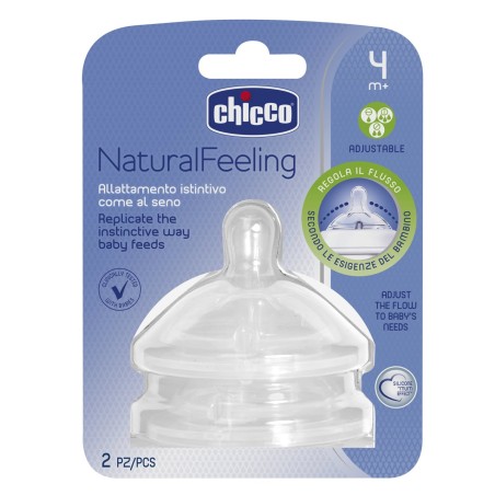 Chicco Tetina NaturalFeeling  Fluxo Regulável 4M+ (x2 Unidades)