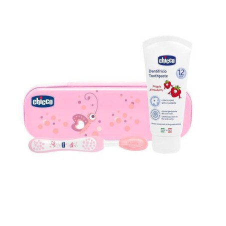 Chicco Conjunto Higiene Oral Rosa 12M+