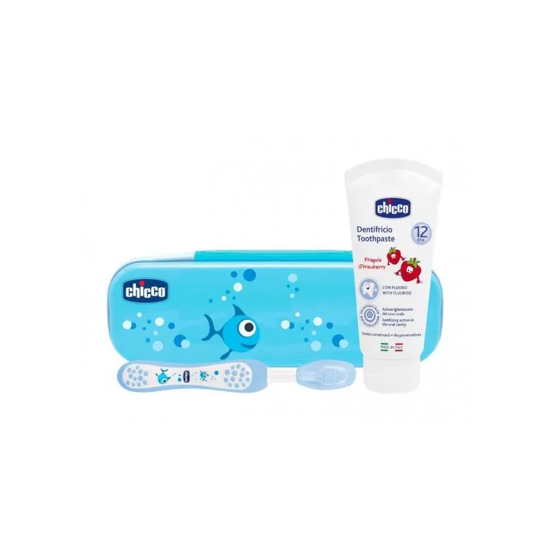 Chicco Conjunto Higiene Oral Azul 12M+