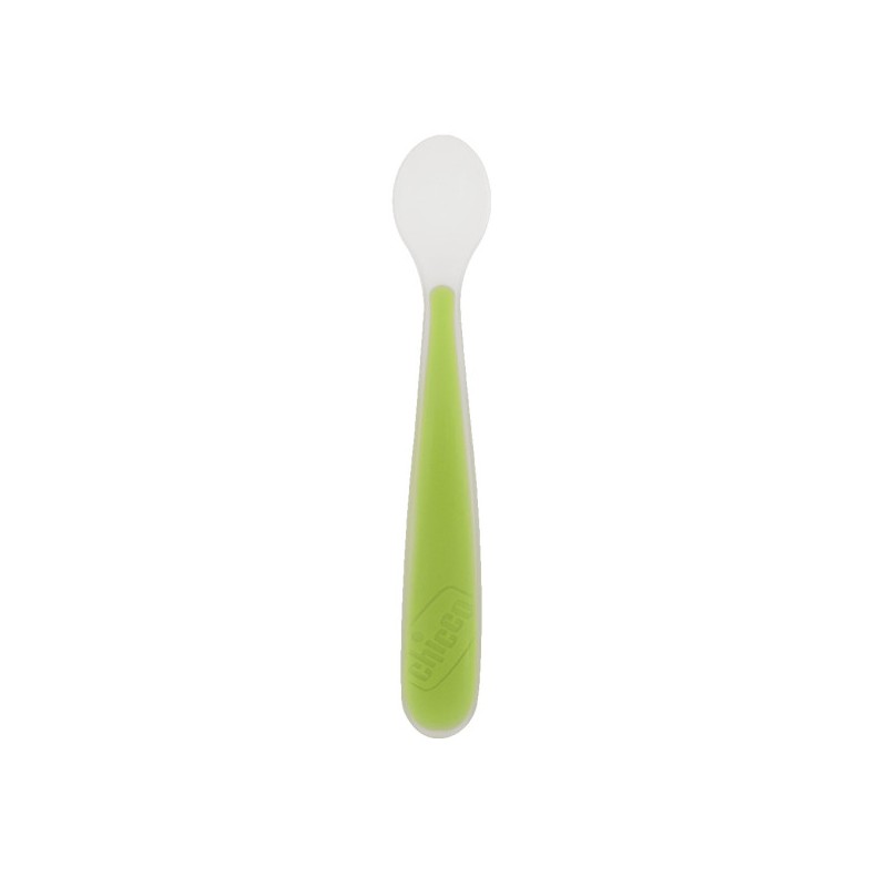 Chicco Colher Silicone +6M Verde
