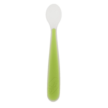 Chicco Colher Silicone +6M Verde