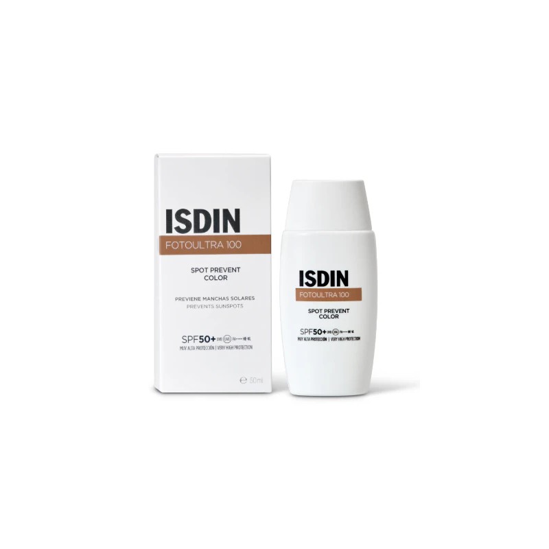 Protetor Solar Isdin Fotoultra 100 Spot Prevent com Cor SPF50+ 50ml