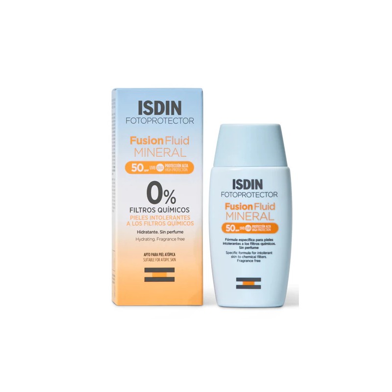 Protetor Solar Isdin Fusion Fluid Mineral SPF50+ 50ml