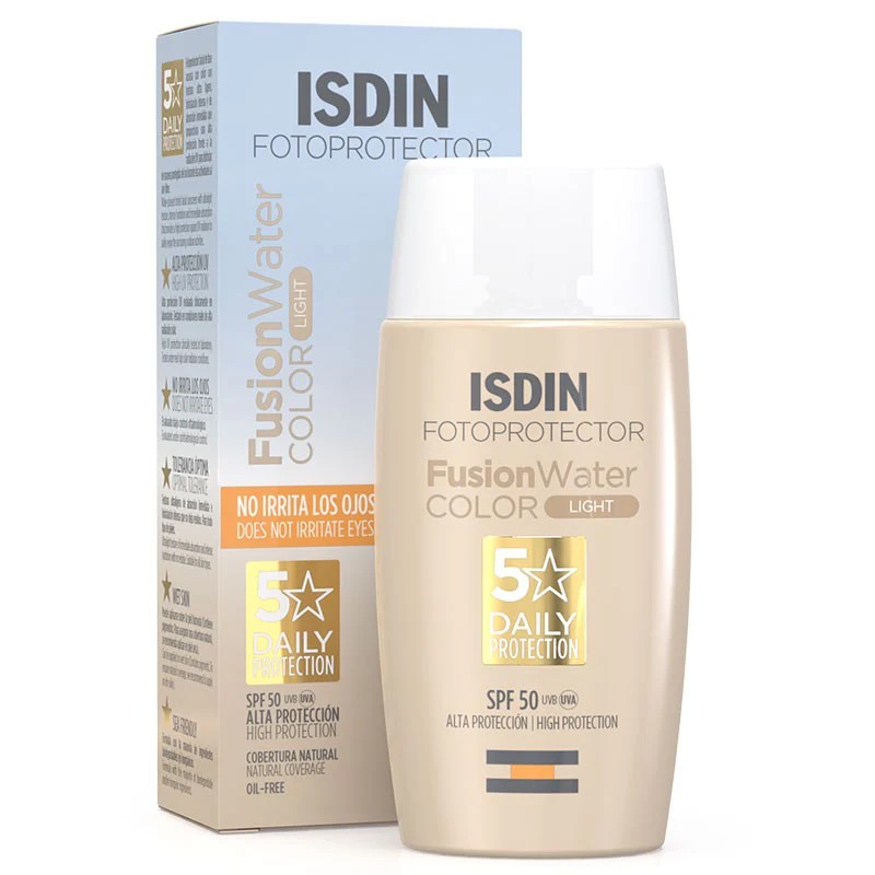 Protetor Solar Isdin Fusion Water Color Light / Claro SPF50 50ml