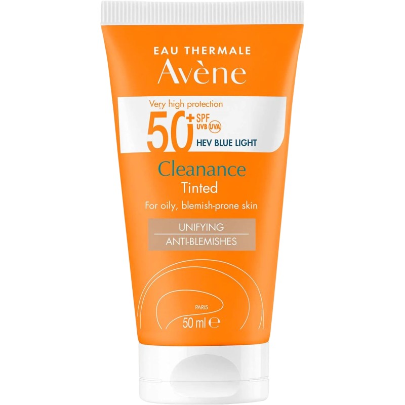 Avène Cleanance Solar com Cor SPF50+ 50ml – Pele Oleosa e Acneica