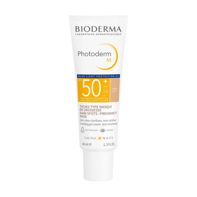 Protetor Solar Bioderma Photoderm M SPF50+ Gel-Creme Cor Claro 40ml
