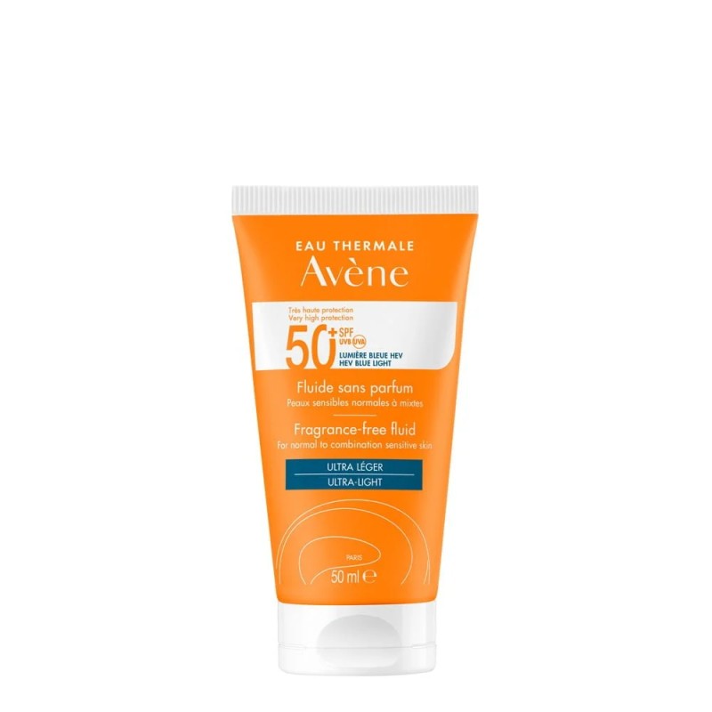 Protetor Solar Avène Fluído Sem Perfume SPF50+ 50ml