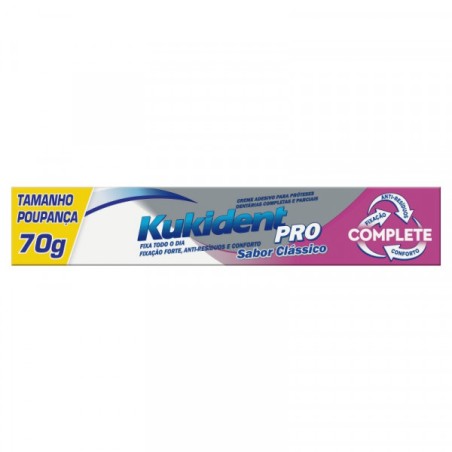 Kukident Pro Complete Creme Clássico Prótese 70g
