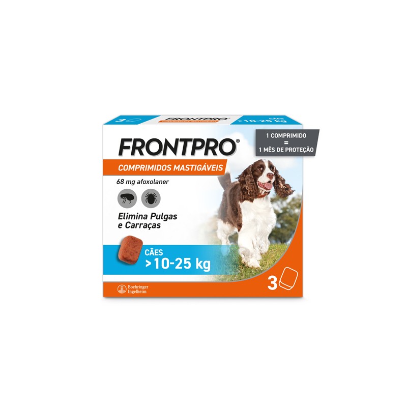 Frontpro 10-25kg 3 Comprimidos Mastigáveis