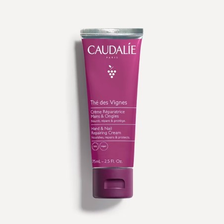 Caudalie Thé des Vignes Creme de Mãos e Unhas 75ml – Hidratante Nutritivo com Perfume Suave de Uvas Brancas e Jasmim