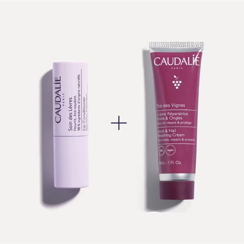 Caudalie Thé des Vignes Duo Creme Mãos & Lábios Coffret – Hidratação e Suavidade com Fragrância Envolvente
