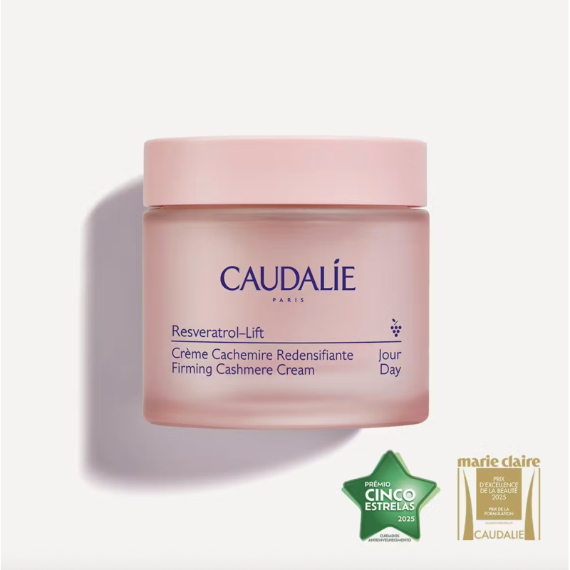 Caudalie Resveratrol-Lift Creme Caxemira Redensificador 50ml – Firmeza e Efeito Lifting Natural