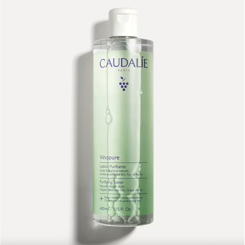 Caudalie Vinopure Loção Purificante 400ml – Tonifica, Afina Poros e Reduz Imperfeições