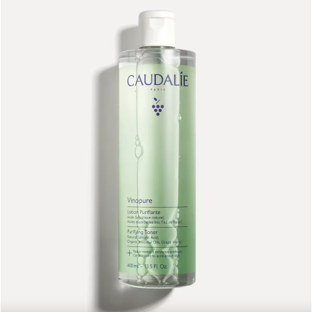 Caudalie Vinopure Loção Purificante 400ml – Tonifica, Afina Poros e Reduz Imperfeições
