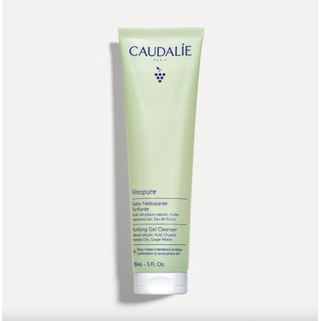 Caudalie Vinopure Geleia de Limpeza Purificante 150ml – Limpeza Suave e Eficaz para Peles Mistas a Oleosas