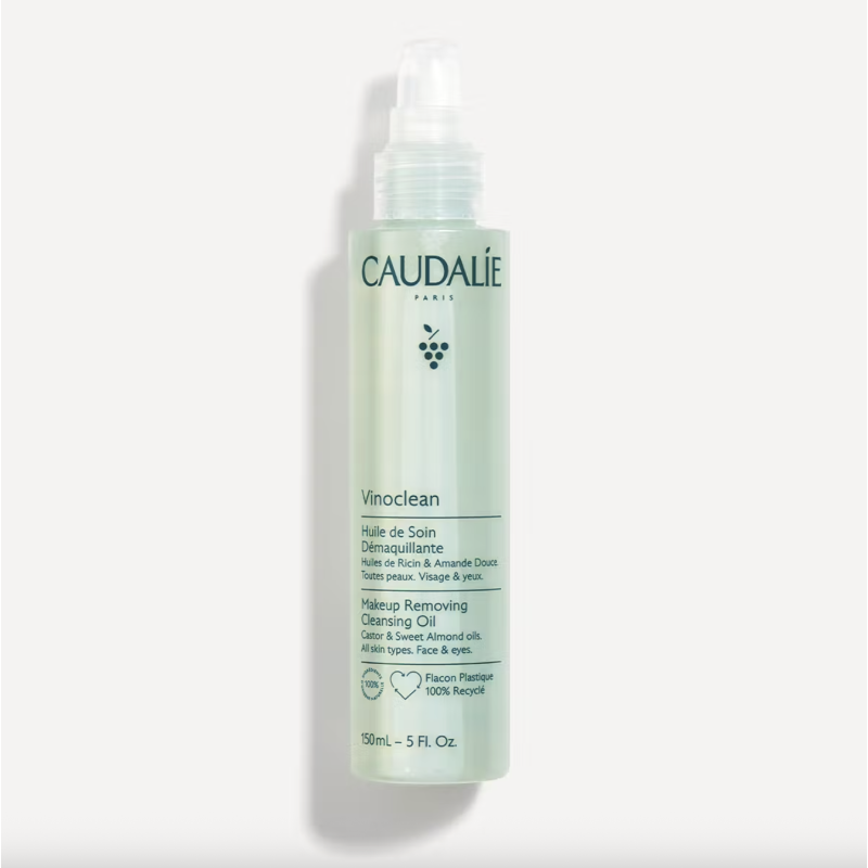 Caudalie Vinoclean Óleo Desmaquilhante 150ml – Desmaquilhante Natural para Rosto e Olhos