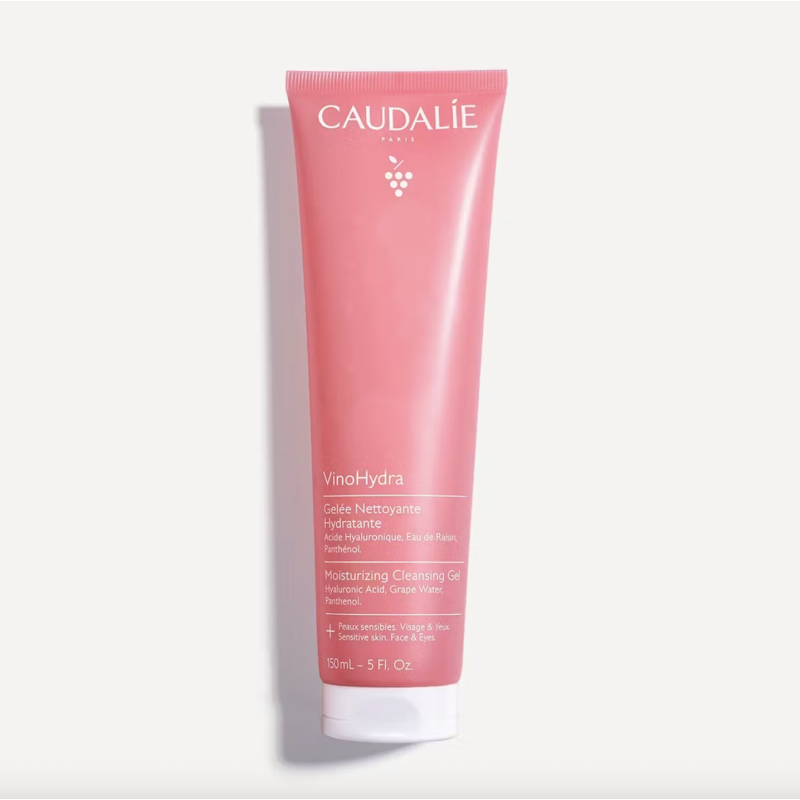 Caudalie VinoHydra Geleia de Limpeza Hidratante 150ml – Limpeza Suave e Hidratante com Água de Uva e Ácido Hialurónico