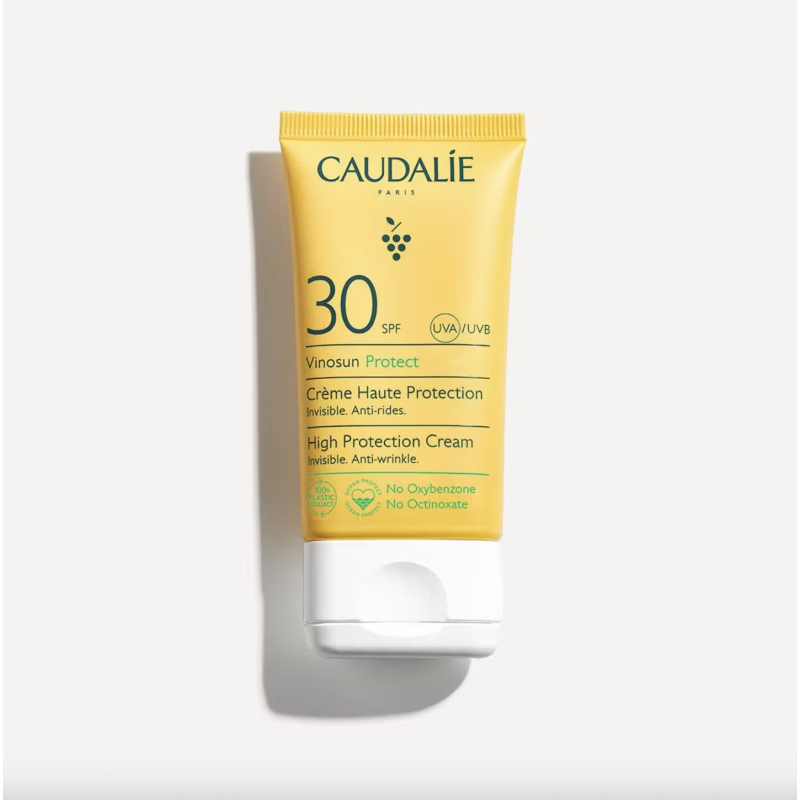 Caudalie Vinosun Protect Creme Solar Rosto SPF30 50ml – Proteção UVA/UVB e Hidratação Antioxidante