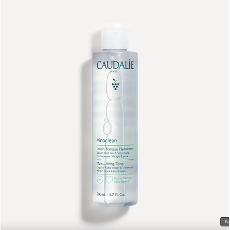 Caudalie Vinoclean Loção Tónica Hidratante 200ml – Tonifica, Refresca e Ilumina a Pele