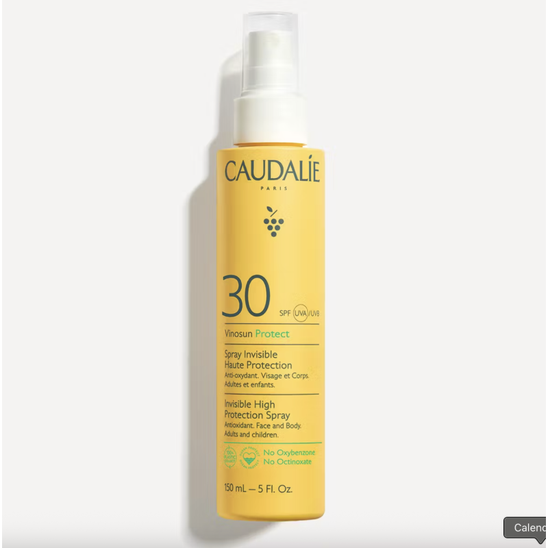 Caudalie Vinosun Protect Spray Invisível SPF30 150ml – Proteção Solar Elevada e Leve, com Efeito Invisível