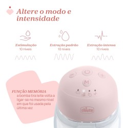 Chicco Bomba Tira-Leite Dupla – Extração Simultânea, Rápida e Confortável do Leite Materno