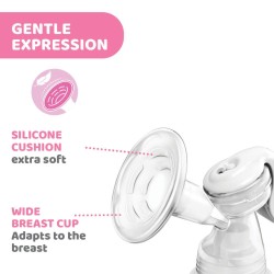 Chicco Bomba Tira-Leite Manual NaturalFeeling – Extração Suave e Confortável, Inspirada na Sucção Natural do Bebé
